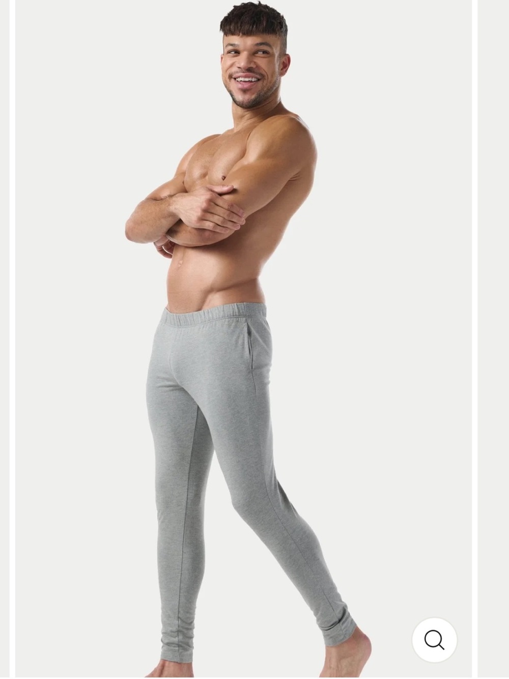 Men's Gray Thermal Long Johns — Comfortable Cotton-Blend Base Layer size S